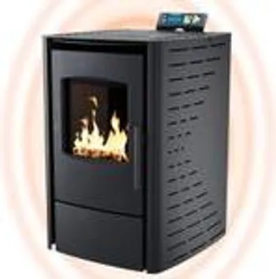 Produktbild von UMBRELLA® P6 Pelletofen 6 kW A+ bis 120 m³ – Auto-Reinigungszyklus, ECO-Modus, Wochenprogramm & mechanische Reinigungsunterstützung – Schwarz