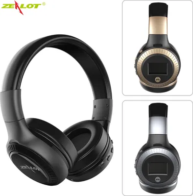 A collage of images showing a pair of black headphones, with close-ups of two different color variations of the earcup.