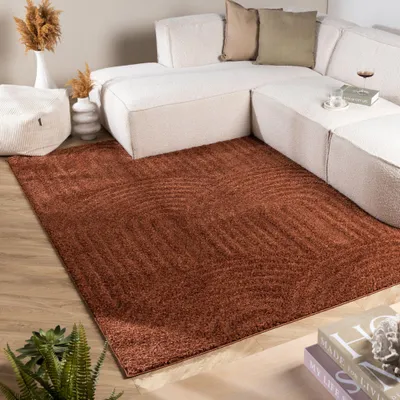 Produktbild von Volero - Teppich Skandinavisch - Lova Arches Terra - 140x200cm - Wohnzimmer, Schlafzimmer, Jugendzimmer - Skandinavisch, Japandi