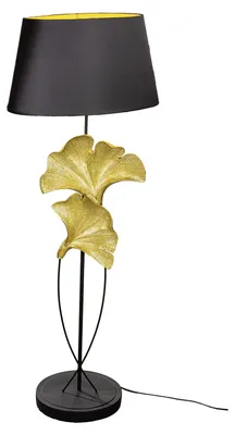 Produktbild von GINKGO Stehleuchte - schwarz - Kunstharz - Höhe 132cm x Breite 50cm
