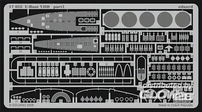 Produktbild von Eduard Accessories U-Boat VIID für Revell Bausatz 05009 1:144 17022