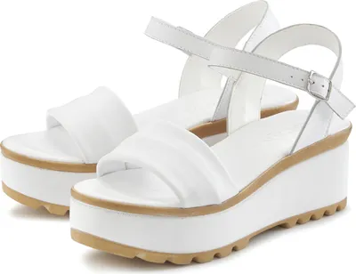 Produktbild von LASCANA Sandalette Riemchensandalette, Sandale, Sommerschuh, offener Schuh, weiß Größe 40