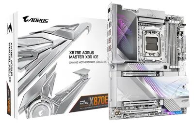 Produktbild von X870E AORUS MASTER X3D ICE (silber/weiß)