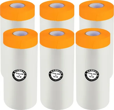 Produktbild von Abdeckfolie Malerfolie Baufolie 210 x 25m 7,5m² Abdeckband Goldband Masker Tape