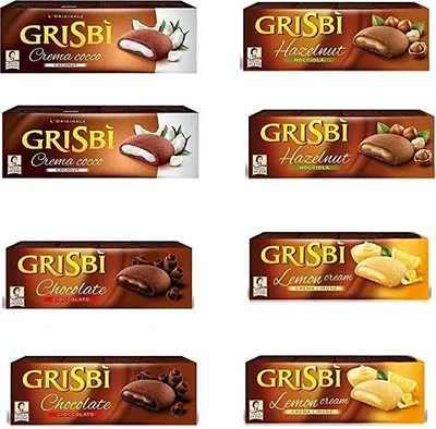 Produktbild von TESTPAKET Vicenzi Grisbi Zitrone-Haselnuss-Schokolade-Kokosnuss (8 x 150g)