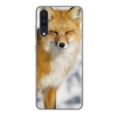 Produktbild von MuchoWow® Handyhülle Schutzhülle Hülle für Samsung Galaxy A50 Fuchs - Schnee - Rot Silikon Softcase Handy Hülle - Mobiltelefonhülle