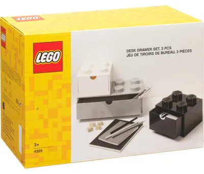 Obrázek produktu pro Sada 3 zásuvek LEGO na stůl (bílé)