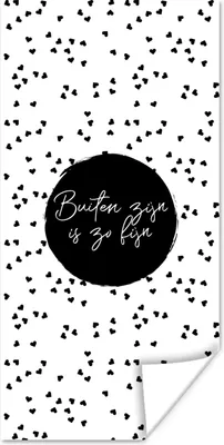 Produktbild von MuchoWow® Poster Draußen sein ist so schön - Text - Garten - Zitate 60x120 cm - Wandschmuck