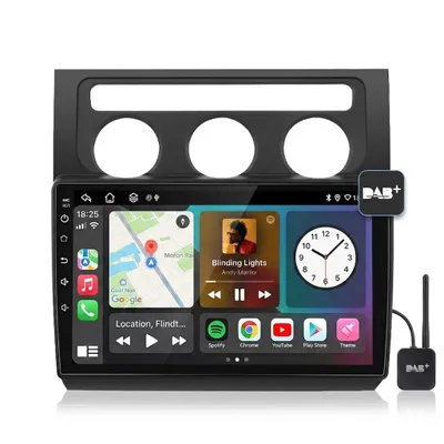 Produktbild von DAB+ Autoradio Für VW Touran 1T1 1T2 1T3 2003-2010 10" Android 15 Carplay Android Auto GPS NAVI WIFI BT USB FM RDS DSP 2GB+64GB