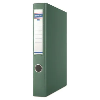 Obrázok produktu pre Krúžkový šanón, 2 krúžky D, 45 mm, A4, PP/kartón, DONAU, zelený, 3932001PL-06