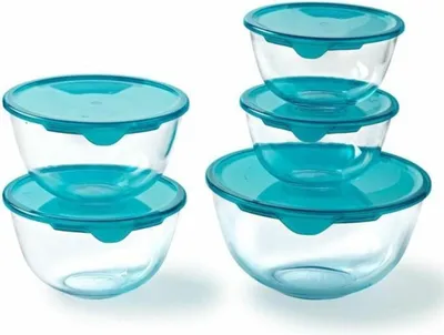 Produktbild von Lunchbox-Set Pyrex Durchsichtig türkis 5 Stücke