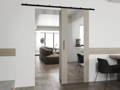 Obrázok produktu pre Interiérové zrkadlové posuvné dvere CONROE 2 - 90 cm, kašmír