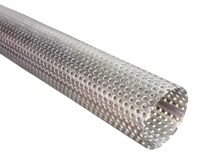 Productafbeelding van Gepuncteerd roestvaststalen buis 1.4301 - Uitlaatbuis - Wanddikte 1,2 mm - Boorgatdiameter 3 mm - Lengte 0,5 m / 1 m - Verschillende diameters - Uitlaatbuis