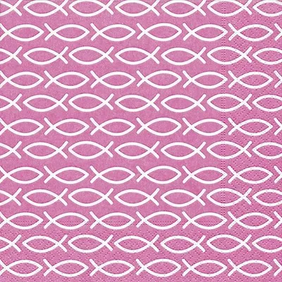 Produktbild von 20 Servietten Religious Fisch pink