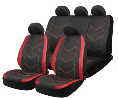 Produktbild von AMiO SC-20 Auto Sitzschonbezug Sitzbezüge Set Universal Schwarz Rot