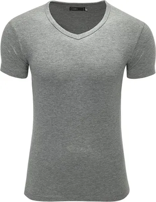 Image de Jack & Jones T-Shirt Homme Basic Col V 12059219, Taille:XL, Couleur:Gris