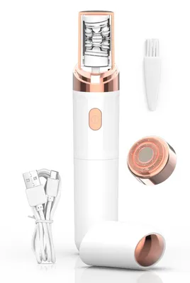 Produktbild von Epilierer Damen Gesicht & Körper 2-in-1, sanfte Haarentfernung, USB Akku, LED Licht, für Lippen, Achseln & Beine, tragbar