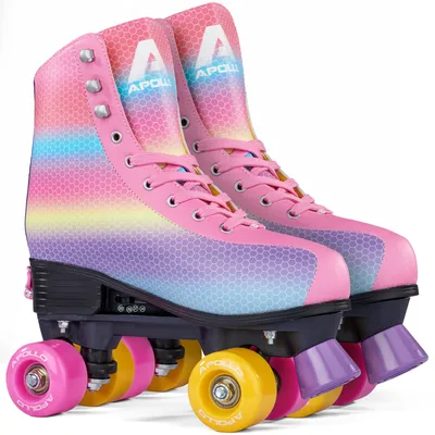 Zdjęcie produktu dla Apollo Classic Roller wrotki dla dzieci i dorosłych - Dancing Queen Rainbow rozmiar M (35-38)