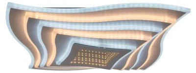 Produktbild von Deckenleuchten - LED / CCT Deckenleuchte "FEVORIA" inkl. 3D-Effekt L/B: 50cm sandweiß, Deckenlampe im Modern Style, aus Metall und Kunststoff in weiß, 50 x 50 x 7 cm, inkl. LED – dimmbar – CCT-Wechsler – Nachtlichtfunktion – Fernbedienung – Inkl. Memoryfunktion