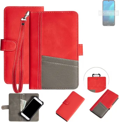 Produktbild von K-S-Trade Handy Schutzhülle für Huawei Honor Play 8 Hülle Portemonnee Brieftasche Klapphülle Kartenfächer Flip Wallet Case Etui