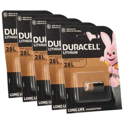 Produktbild von 5x Duracell Photobatterie PX28 Lithium 6V 150mAh (5x 1er Blister)
