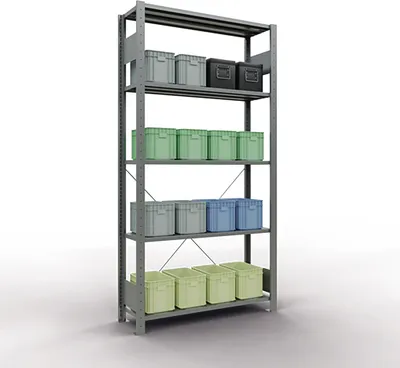 Produktbild von SCHULTE Schwerlastregal 12730 silber 100,0 x 30,0 x 200,0 cm