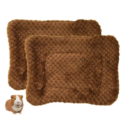 Produktbild von 2 Stück Kleintier-Plüschbett, warme flauschige Welpendecke, Fleece-Schlafmatte, Meerschweinchen, Hamster, KaninchenCafe