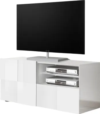 Zdjęcie produktu dla Mała szafka pod telewizor z 1 drzwiami i 1 szufladą, szerokość 121 cm - Dama