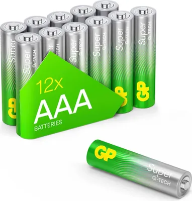 Obrázek produktu pro Baterie GP AAA Alkaline Super, 1,5 V, 12 kusů