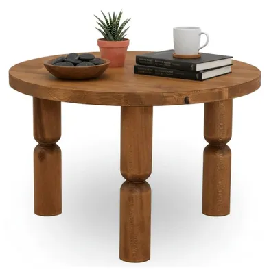 Produktbild von Wohnzimmertisch Dpedron, Niedriger Wohnzimmertisch, Kaffeeregal, Couchtisch für Sofa, 60x60h40 cm, Eiche