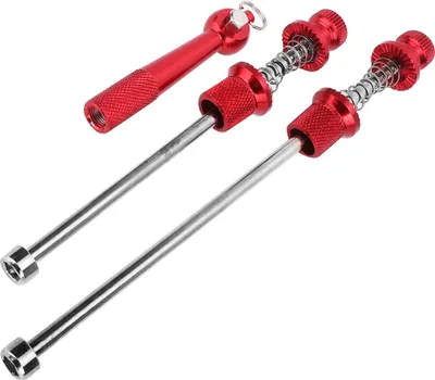 Obrázok produktu pre Kolieska na uzamykanie kolies, hliníková zliatina, ľahké bezpečnostné kolieska na bicykel, rýchloupínacie kolieska pre cestné bicykle, červené