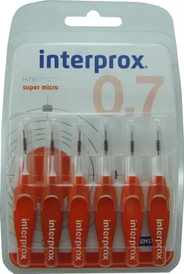 Image de Interprox brossettes interdentaires orange super micro pack de 6