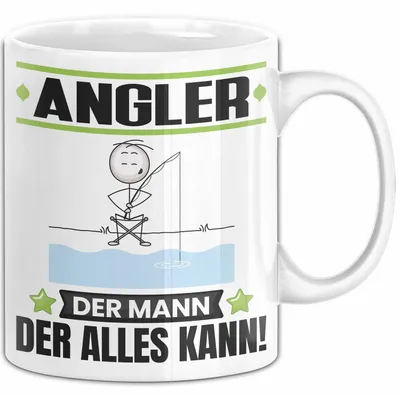 Produktbild von Angler Tasse Geschenk für Angler Der Mann Der Alles Kann Geschenkidee zum Geburtstag (Weiß)