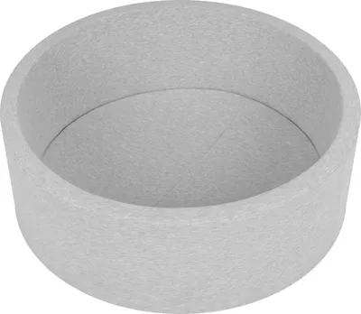 Produktbild von Selonis bällebad bällepool für baby kinder 90x30cm/ohne bälle rund, hellgrau: grau/weiß/türkis