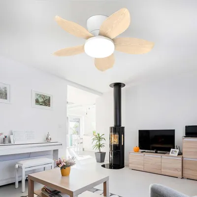 Deckenventilator mit LED, 65 cm, dimmbar, 6 Stufen, Timer, DC-Motor