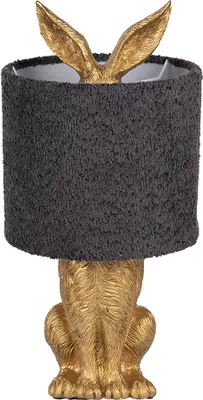 Obrázek produktu pro Stolní lampa Clayre & Eef Rabbit Ø 20x43 cm Plast ve zlaté barvě