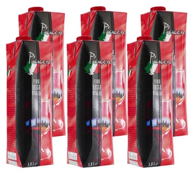 Produktbild von Piacere Vino Rosso - Italienischer Rotwein (12x1,0L)