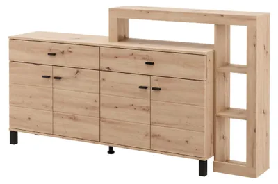 Produktbild von Chefch - Anrichte, 183x35x101 cm, Eiche Nuss, 2 Schubladen