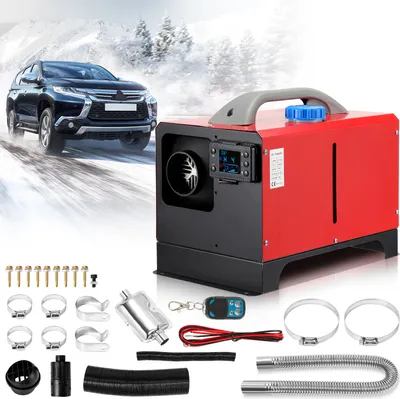 Produktbild von Peviasot 8KW Diesel Standheizung 12V All-in-One horizontal, 5L Tank, LCD & Fernbedienung, Luftheizung für Auto LKW Wohnmobil Camper Rot