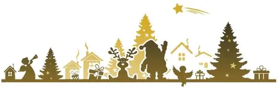 Produktbild von Weihnachtlicher Bordürenaufkleber – Weihnachtliche Klebeaufkleber – Festtagsdekoration – 60 x 195 cm