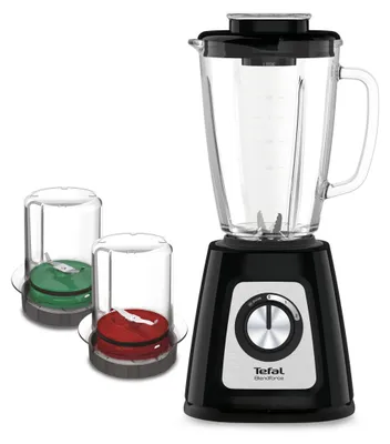 Zdjęcie produktu dla Tefal BlendForce II BL4388, Blender stołowy, 1,25 l, Funkcja pulse, Rozgniatacz do lodu, 800 W, Czarny, Stal szczotkowana