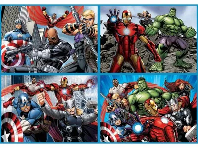 Image de 4 puzzles enfant avengers 50 - 80 - 100 - 150 pieces - educa - 16331