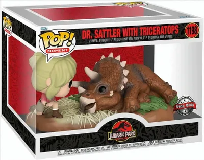 Produktbild von Jurassic Park - Dr. Sattler with Triceratops 1198 Special Edition - Funko Moments Pop!