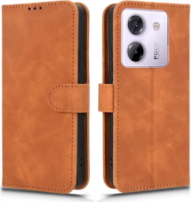Produktbild von Xiaomi Poco M7 Pro 5G Hülle - Coverup Klapphülle - Braun