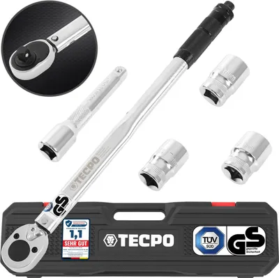 Produktbild von TECPO Drehmomentschlüssel Set 1/2" Zoll 40-210 Nm 6-tlg. CR-V