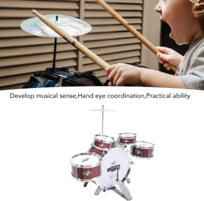 Produktbild von Kindertrommel-Set für Kleinkinder, Jazz, Kinder, 5 Trommeln, Percussion, Musikinstrumente, Spielzeug