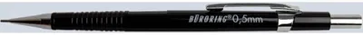 Produktbild von Büroring Druckbleistift, 0.5 mm, schwarz, mit Radiergummi und Clip