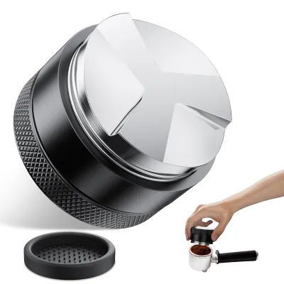 Kaffeepulververteiler 53 mm, 304 Edelstahl, schwarz
