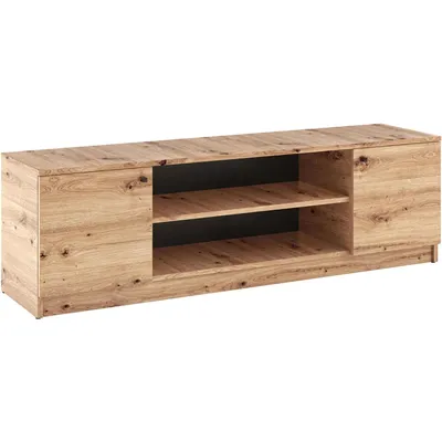 Produktbild von BEAUTYSOFA |TV-Schrank ELIO E6 160 cm, mit 2 Türen & offene Einlegeböde, Eiche Artisan