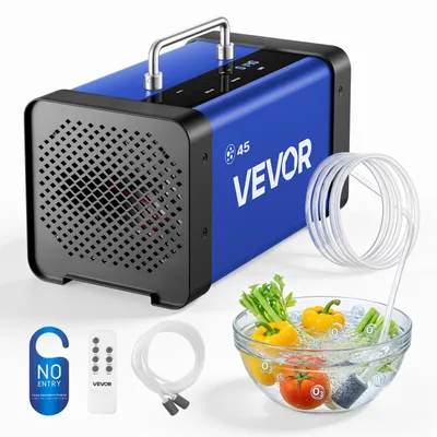 Produktbild von VEVOR Ozongenerator 45000mg/h, Industrielles Ozongerät mit 15s Startverzögerung Wasser-Ozonisierung & Fernbedienung, Ozonisator für Max. 350㎡, Ozon-Luftreiniger gegen Gerüche für Auto Hotel Wohnung